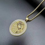 Hip-hop Religious Figure Ornament Stainless Steel Cross Pendant