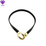 Hip Hop Leather Necklace Metal Buckle Collar Chain Accessories