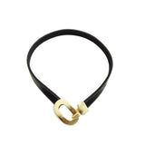 Hip Hop Leather Necklace Metal Buckle Collar Chain Accessories