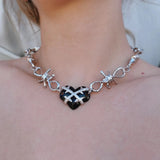 Hip Hop Thorns Love Necklace Metal Collarbone Chain