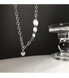 HipHop 925 Silver Heart Letter Charm Pendant Necklace For Women