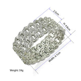 HipHop Cuban Chain African Bracelets Rhinestone Cuff Bangles Jewelry
