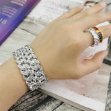 HipHop Cuban Chain African Bracelets Rhinestone Cuff Bangles Jewelry