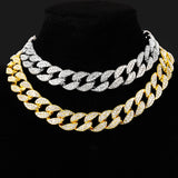 Men Chain 16/18/20/24''  Iced Cuban Link Chain Necklace Bling Jewelry