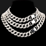 Men Chain 16/18/20/24''  Iced Cuban Link Chain Necklace Bling Jewelry