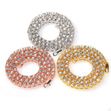 Hiphop Choker Bling Iced Out Rhinestones Necklace For Men 3mm 4mm 5mm