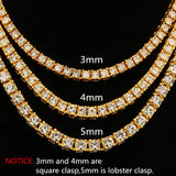 Hiphop Choker Bling Iced Out Rhinestones Necklace For Men 3mm 4mm 5mm