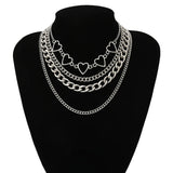 Geometric Love Multi-layer Necklace Set