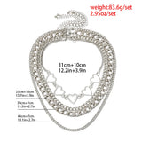Geometric Love Multi-layer Necklace Set
