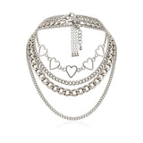 Geometric Love Multi-layer Necklace Set