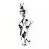 Hiphop Skeleton Skull Pendant Stainless Steel Necklace Chain