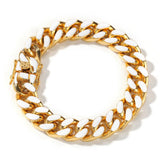 12mm Cuban Chain Bracelet Dripping Oil Green Colorful
