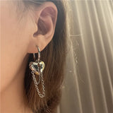 Vintage Peach Heart Earrings Women Ear Rings Jewelry