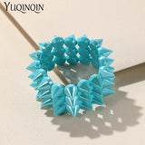 Purple Hiphop Resin Cuff Bracelet for Women Girls Boys
