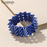 Purple Hiphop Resin Cuff Bracelet for Women Girls Boys