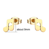 Hiphop Rock Music Earrings Set Stainless Steel Jewelry 12 Pairs Stud Earrings