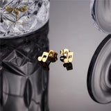 Hiphop Rock Music Earrings Set Stainless Steel Jewelry 12 Pairs Stud Earrings