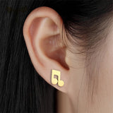 Hiphop Rock Music Earrings Set Stainless Steel Jewelry 12 Pairs Stud Earrings