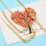 Hiphop Zircon Animal Thick Chain Bracelet for Women Men