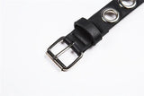 Hiphop Harajuku Punk Rok Necklace Round Hole PU Leather Choker
