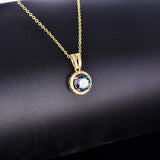 14K Yellow Necklace Amethyst Pendant for Women