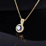 14K Yellow Necklace Amethyst Pendant for Women