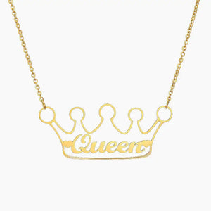 Hiphops King Crown Pendant Chain Necklace Men Women