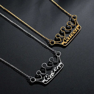 Hiphops King Crown Pendant Chain Necklace Men Women