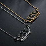 Hiphops King Crown Pendant Chain Necklace Men Women