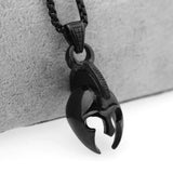 Hipper 316L Stainless Steel Helmet Pendant Necklace
