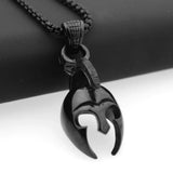 Hipper 316L Stainless Steel Helmet Pendant Necklace