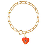 Hippie Love Pendant Metal Chain Necklace Evil Eye Charm Necklaces