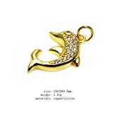 Hippocampus Horse Pendant Micro Zircon Snake Fish Charms DIY Earrings Necklace