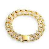 Hipster Full Diamond Chunky Cuban Bracelet
