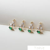 Hipster Three-Petal Flower Pendant DIY Ear Stud Bracelet Necklace Accessories