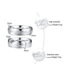 His Queen Her King Stainless Steel Wedding Ring Set