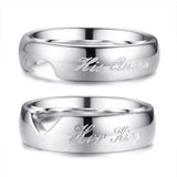 His Queen Her King Stainless Steel Wedding Ring Set
