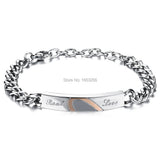 Real Love Stainless Steel Bangle Couple Bracelet Jewelry Gift