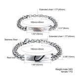 Real Love Stainless Steel Bangle Couple Bracelet Jewelry Gift