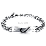Real Love Stainless Steel Bangle Couple Bracelet Jewelry Gift