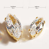 AAA 4x8/5x10mm CZ Marquise Stone Zircon Claw DIY Jewelry