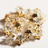 8mm Pentagram Clear Zirconia Stone Accessories DIY Clothing Jewelry 18pcs/Pack