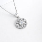 925 Silver Anise Star Necklace Shooting Star Shines Eight-pointed Star Necklaces