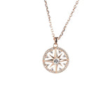 925 Silver Anise Star Necklace Shooting Star Shines Eight-pointed Star Necklaces