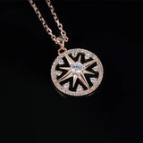 925 Silver Anise Star Necklace Shooting Star Shines Eight-pointed Star Necklaces