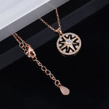925 Silver Anise Star Necklace Shooting Star Shines Eight-pointed Star Necklaces
