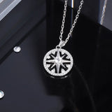 925 Silver Anise Star Necklace Shooting Star Shines Eight-pointed Star Necklaces