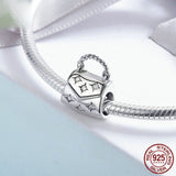 925 Silver Small Bag Pendant Charm Bracelet for Women