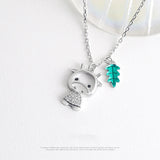 925 Sterling Silver Cattle Pendant Necklace Women Jewelry