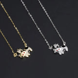 925 Sterling Silver Cattle Pendant Necklace Women Jewelry